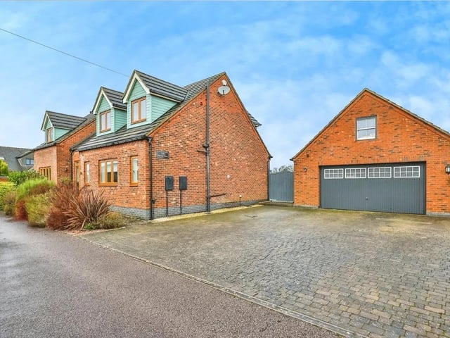 This architecturally designed property, constructed in 2013, is situated off a private gated driveway.