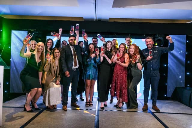 Winners clebrate at the Derbyshire and Nottinghamshire Apprenticeship Awards 2023