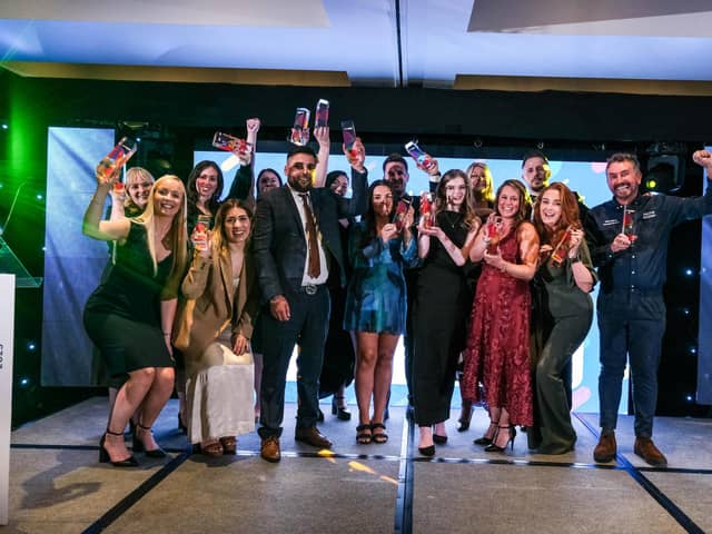 Winners clebrate at the Derbyshire and Nottinghamshire Apprenticeship Awards 2023