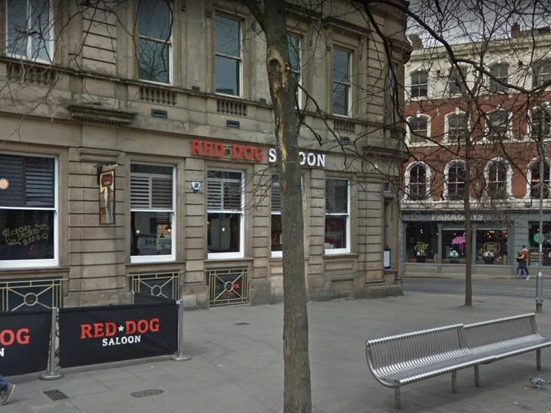 Red Dog Saloon on Victoria Street, Nottingham, is an authentic Bar and American BAR-B-Q restaurant, serving 18-hour roast ribs, brisket, aged chuck steak burgers and much more, all best enjoyed with tasty cocktails or milkshakes.