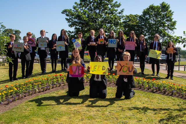 Children were inspired by the story of George Paterson who spent 115 days in intensive care