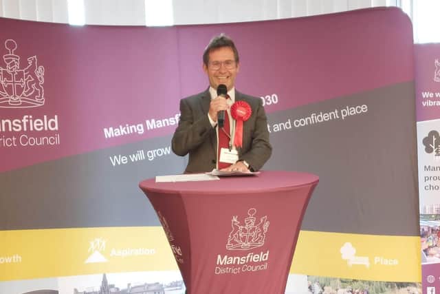 Andy Abrahams has been re-elected as mayor of Mansfield