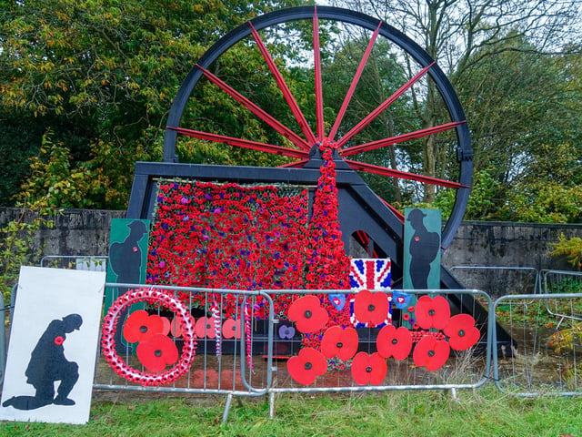 Friends of Berry Hill Park committee members and volunteers created hundreds of poppies for a display.