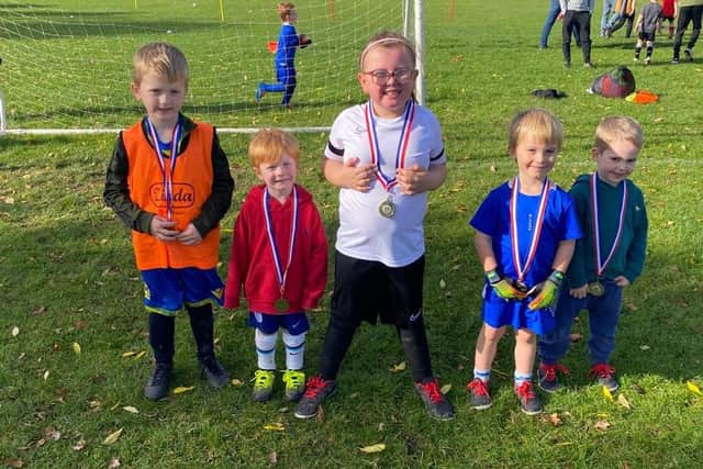 Youngsters from the Adam Thomas Football Academy.