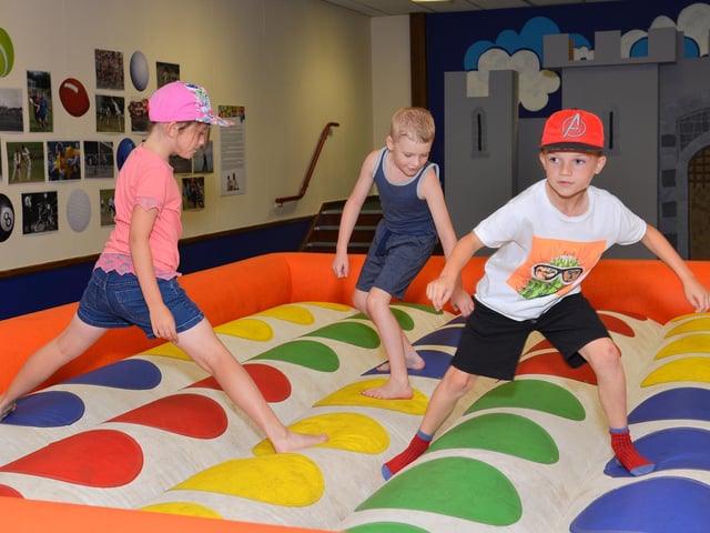 Check out these images from events at Mansfield Museum in 2018 and 2019. Including this giant inflatable twister game at Mansfield Museum in 2018, pictured are Tilly, nine, Brad, eight and Ben, seven