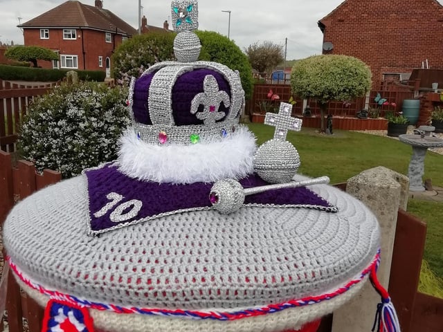 Pauline Harris, a Warsop resident, shared this photo of the postbox topper back in May.
