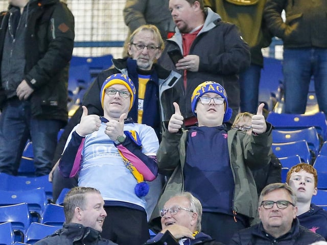 Stags fans during the Emirates FA Cup Second Round match against Sheffield Wednesday at Hillsborough.