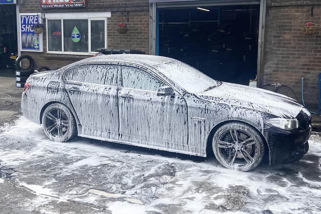 A BMW driver in Sutton was given a ticket by officers for having illegal personalised number plates.
