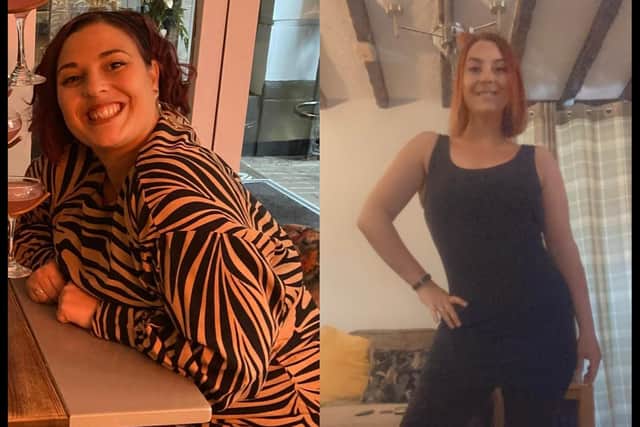 Keli Wilde before and after losing weight.
