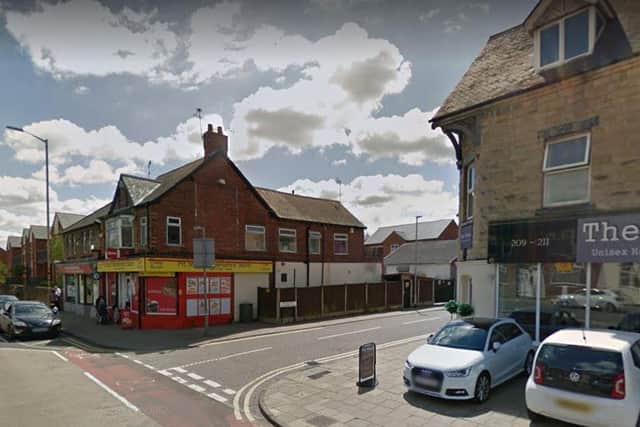 The location of the proposed takeaway in Chesterfield Road South
