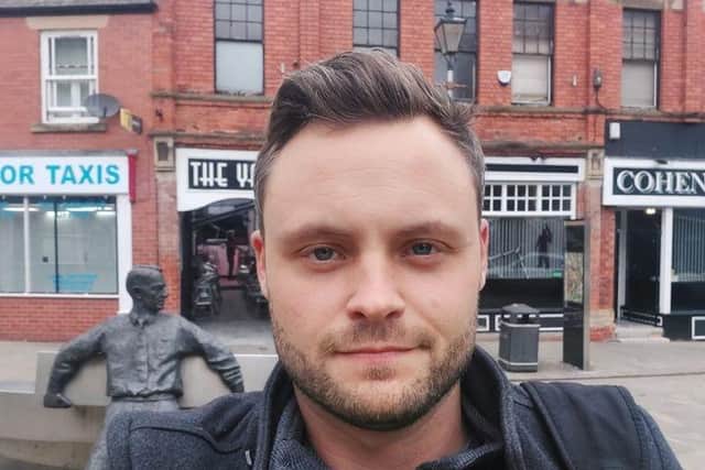 Coun Ben Bradley, Mansfield MP and Nottinghamshire Council leader, outside his constituency office in Mansfield town centre.