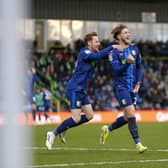 Will Swan makes it 3-0 during the Sky Bet League 2 match against Forest Green Rovers FC at the Fully Charged New Lawn, 10 Feb 2024 
Photo credit Chris & Jeanette Holloway / The Bigger Picture.media