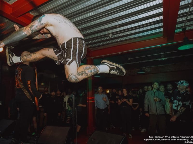 One music fan jumps for joy as live music comes to town.