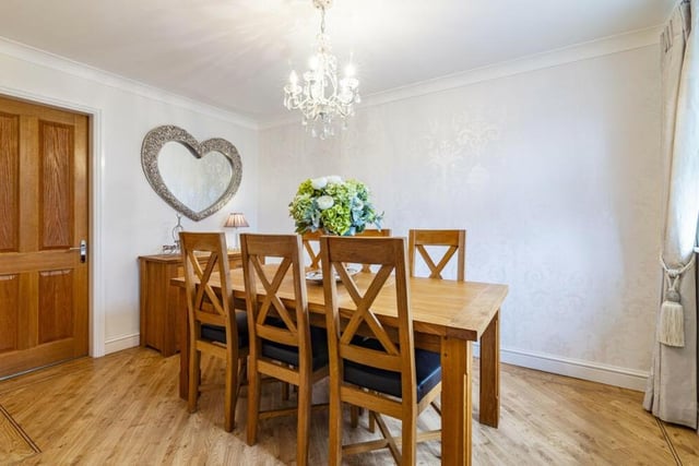 Three more reception rooms on the ground floor of the Bagthorpe house include this formal dining room.