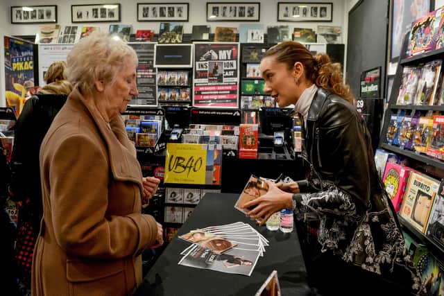 Carly meeting fans in Mansfield in 2019