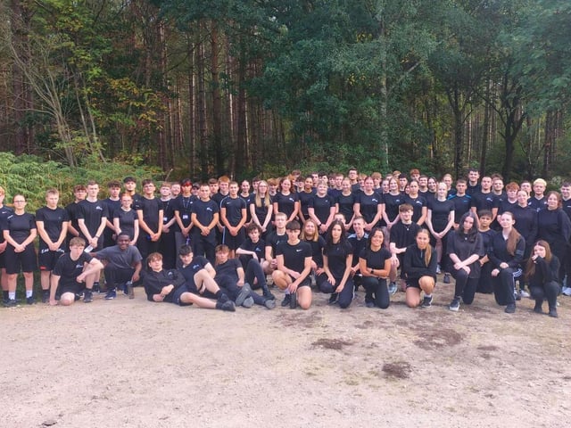 Uniformed protective services students enjoyed activities in the forest