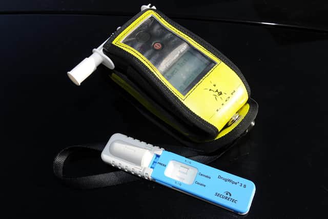 A test revealed he had 100 mcgs of alcohol in 100 mls of breath when 35 mcgs is the legal limit.