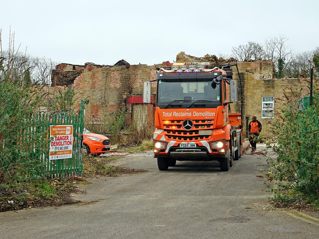 Total Reclaims Demolition at work at Hermitage Mill
