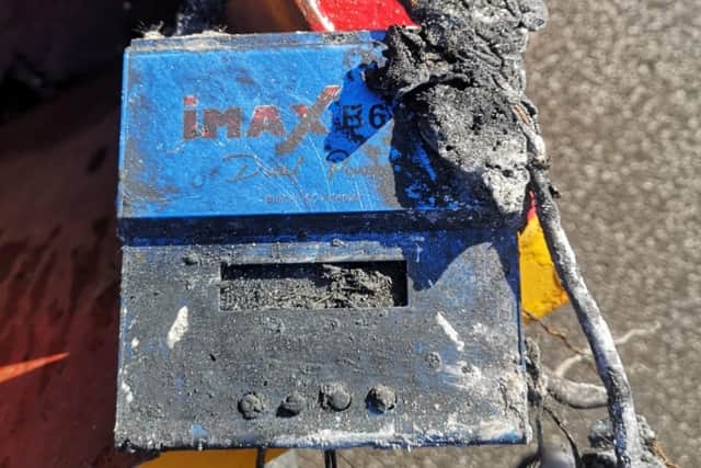The fire started after a battery exploded whilst on charge.