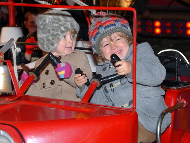 Berry Hill Park Trustees held a Halloween Fireworks display in Berry Hill Park in 2017. Pictured are Bislthorpe twins, 3 year olds Tulip and Noah Wood.