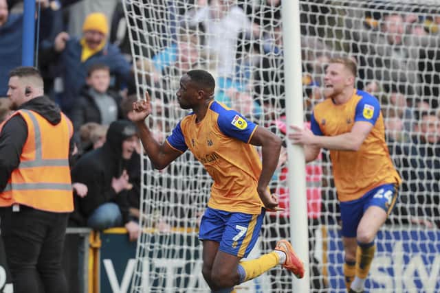 Lucas Akins celebrates his late goal. Photo: Chris & Jeanette Holloway / The Bigger Picture.media