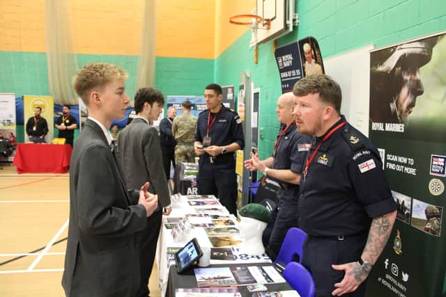 A student at the Careers Fair