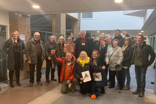 Campaigners celebrating the decision at Broxtowe Borough Council headquarters last night (Wednesday, December 7).