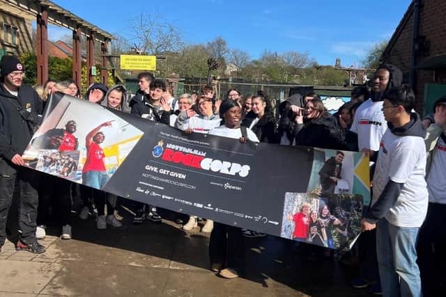 ATTFE College learners took part in a community volunteering project through Nottingham RockCorps