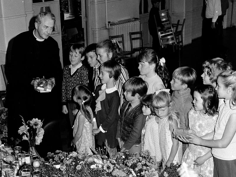 The school's harvest festival - spot anyone you know?