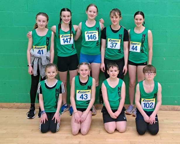 The Mansfield Harriers sportshall team.