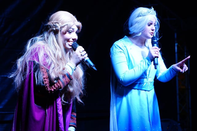 Anna and Elsa from Disney's Frozen lead a special festive sing-along.