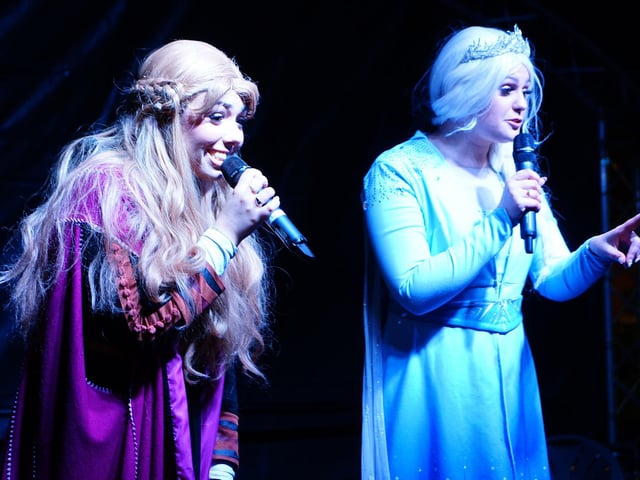 Anna and Elsa from Disney's Frozen lead a special festive sing-along.