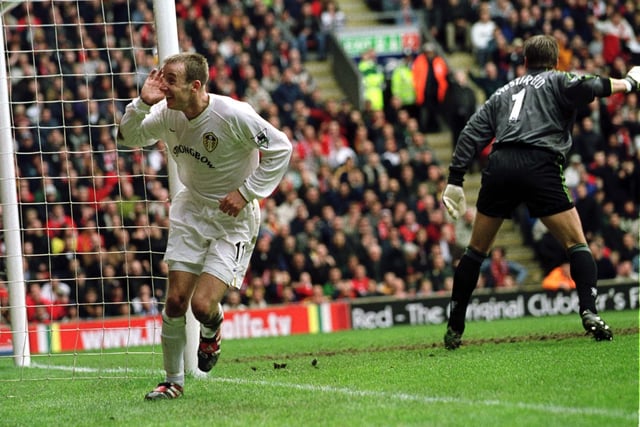 Best result: Liverpool 1-2 Leeds United (2001). Worst result: Leeds United 0-4 Liverpool (2002).