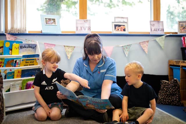 Ofsted said staff have created a 'communication-friendly space' in each room at Ashfield Plaza Day Nursery.