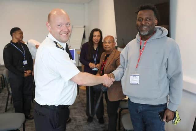 Chief constable Craig Guildford and Rt Hon Stuart Lawrence.