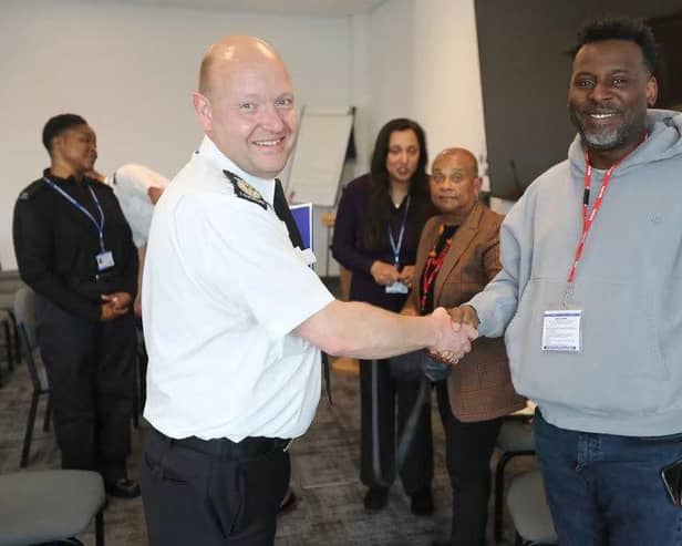 Chief constable Craig Guildford and Rt Hon Stuart Lawrence.