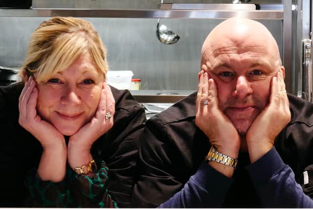 Carol and Phil Holvey, who gave up their careers to run Smoke And Ice with daughter Jess.