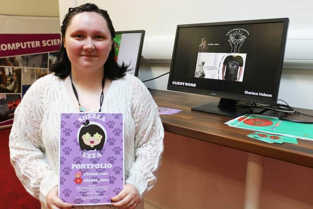 Sheriece Hobson has produced creative digital media work for external companies. Picture: Rebecca Howarth/West Nottinghamshire College
