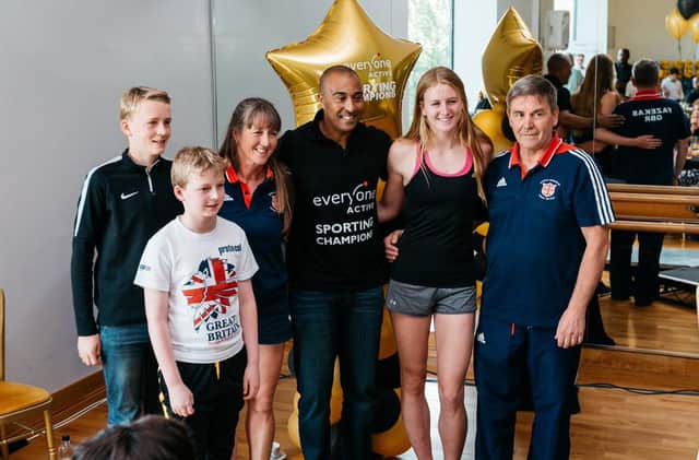 Olympic silver medalist Colin Jackson (centre) will continue to support the scheme through his role as an Ambassador