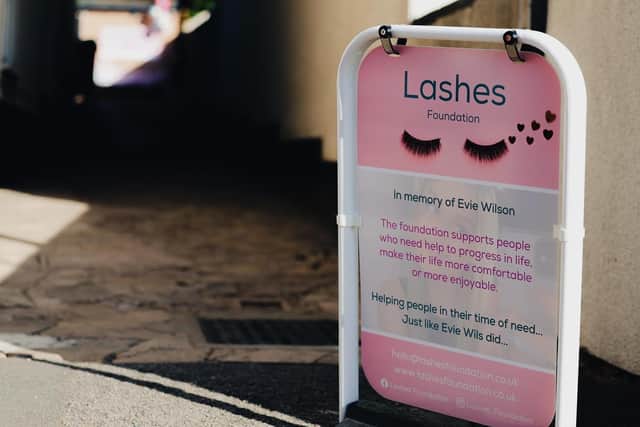 The Lashes Foundation was set up after the tragic death of Evie Wilson, aged 13, in 2021.
