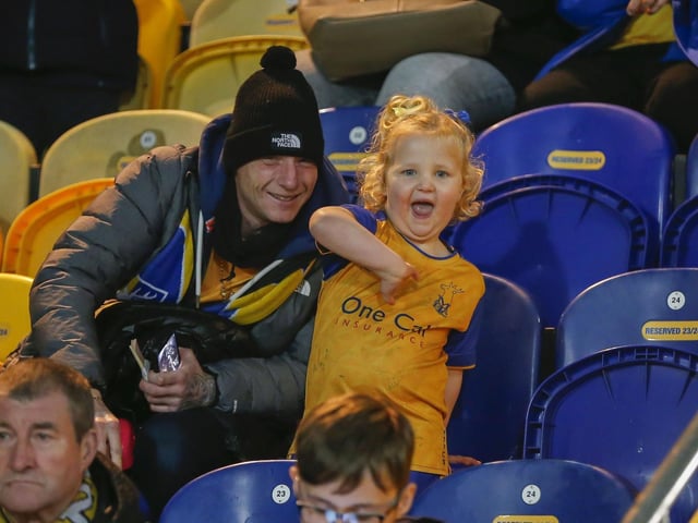 :Mansfield Town fans ahead of the League Cup tie with Port Vale.