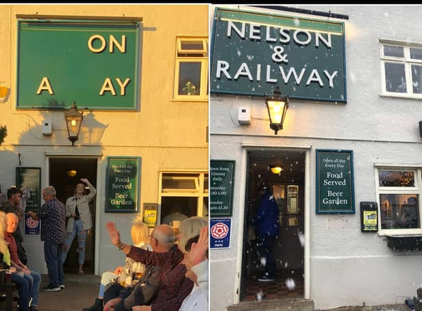 All of the letters on the Nelson and Railway pub sign have now been replaced.