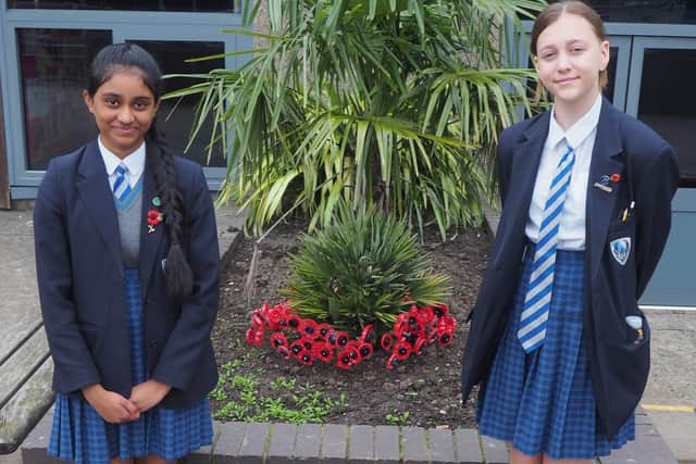 Hall Park Academy students on Remembrance Day.