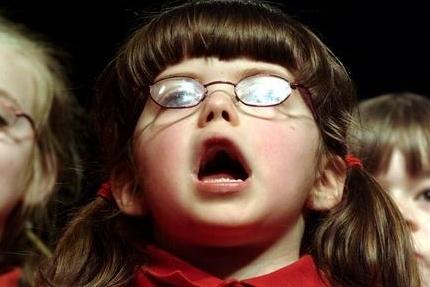 Charlotte Dobb of All Saints Infant School in Huthwaite takes to the stage at the Mansfield Music and Drama Festival at the Verse Speaking and Drama exams.