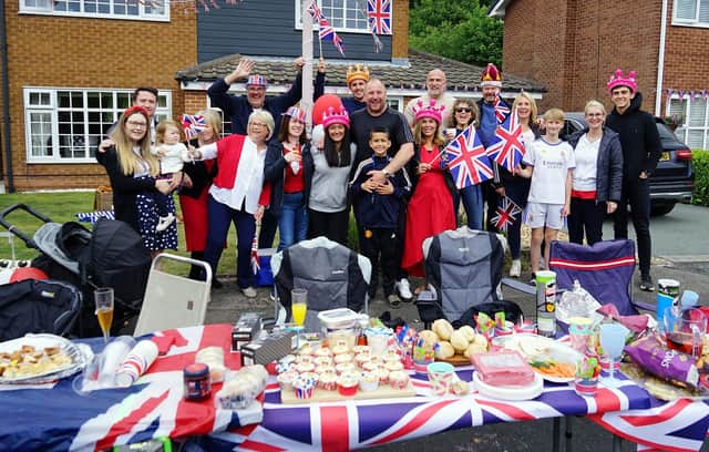 Residents in Delamere Drive, Mansfield, celebrate the Queen's long reign.