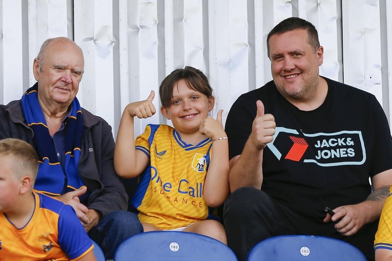 Mansfield Town fans ahead of the draw with Bradford City.