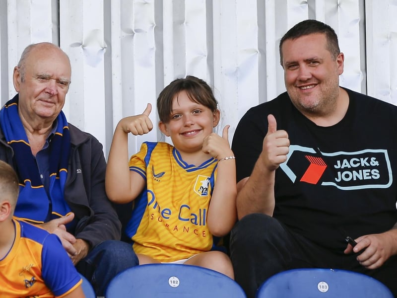 Mansfield Town fans ahead of the draw with Bradford City.