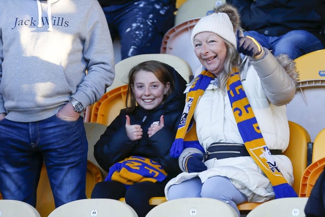 Stags fans at the Boxing Day match against Northampton Town.