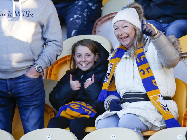 Stags fans at the Boxing Day match against Northampton Town.