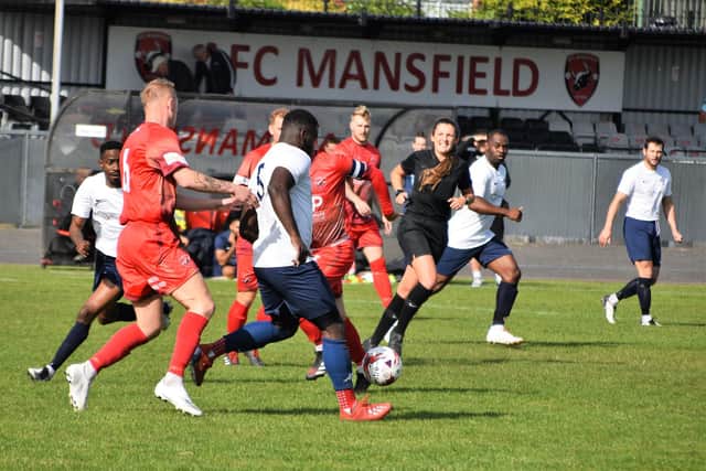 AFC Mansfield had chances to win the game but failed to take them. Pic by Peter Craggs.
